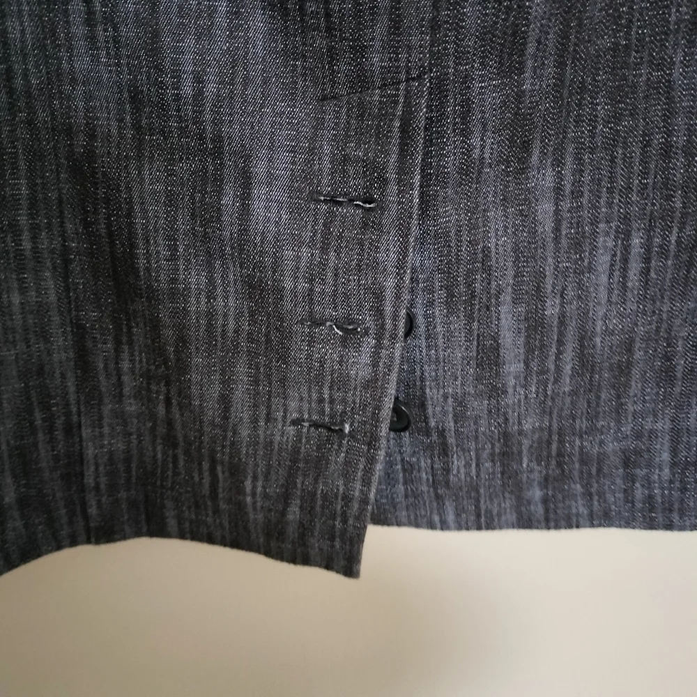 Larry Levine Cotton Blend Brown Gray Pencil Skirt 16 Work Office Stretch Career